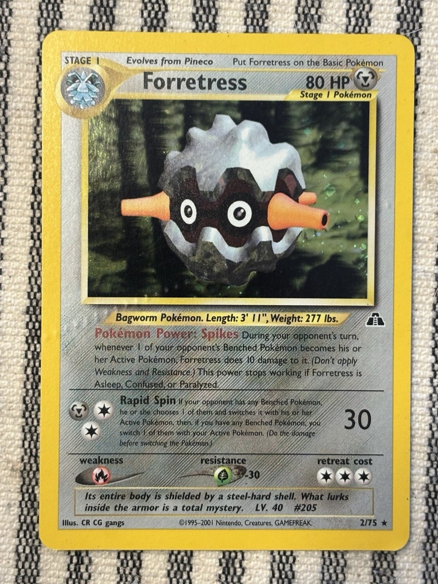 RARE Middle Crimp Error Holo Forretress POKEMON card | eBay