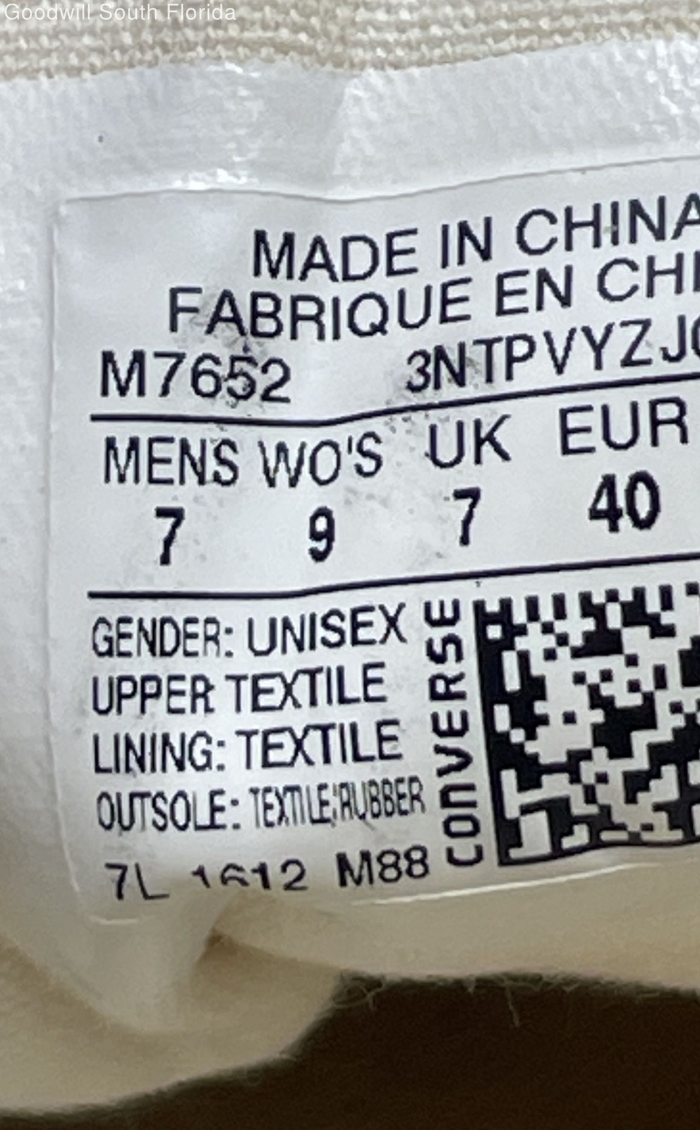 Converse Unisex Chuck Taylor All Star Ox M7652 White Sneaker Shoes Size M7 W9 thumbnail 7