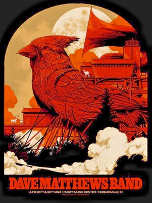 Dave Mathews Band Ken Taylor ARTIST EDITION Concert Poster NOBLESVILLE 2024 DMB