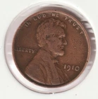 116 Year Old Collectible 1910 US Lincoln Wheat Penny Collectors Collection Coin