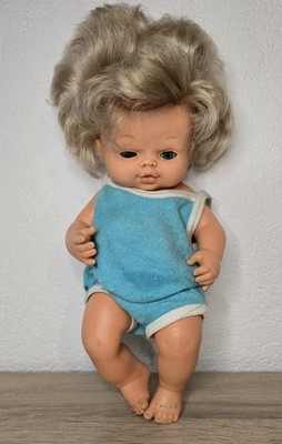 Nette Kunststoff Puppe Jesmar Doll 37 cm Sammler Schlafaugen Vintage 
