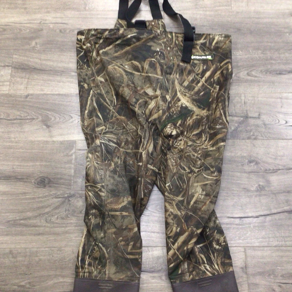 Compass 360 Poly Rubber Cleated Sole Chest Waders Size 10 Camo Outdoor Print - Image 3 of 4