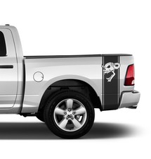 Horned Skull Truck Bed Stripes For Dodge Ram Off Road Vinyl Decals Set Of 2 Horned Skull Truck Bed Stripes For Dodge Ram Off Road Vinyl Decals Set Of 2