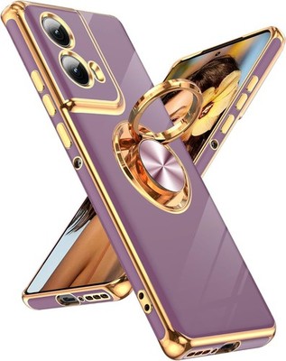 For Motorola Moto Edge 2024 Case w/ Plating Rose Gold Edge Protection, Kickstand