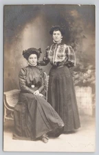 1909 Young Women Pauline Nimz Tracy Mead Switchboard Operators Identified RPPC