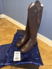 Rydale Allerton Spanish Riding Boots Brown Leather Athletic Fit Size 6 New