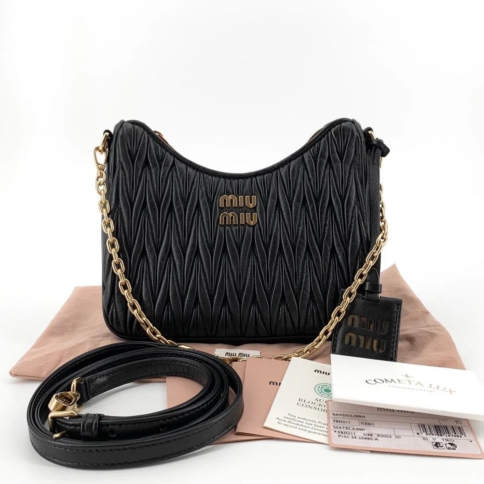 25+ Miu Miu Shoulder Bag Black Bags & Handbags for Women for sale