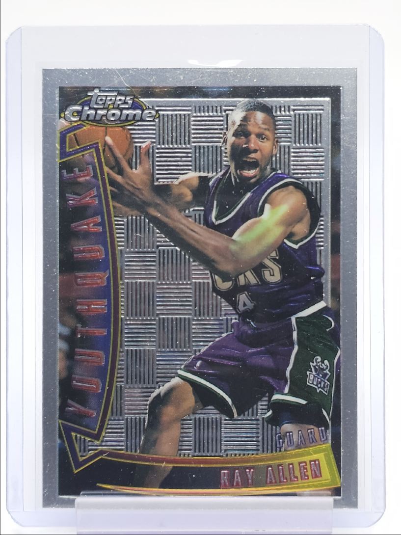 RAY ALLEN 1996-97 TOPPS CHROME BASKETBALL ROOKIE YOUTHQUAKE BUCKS A RC Q6233