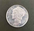 1 Troy Oz .999 Fine Silver Round Mercury Dime Tribute Bullion Coin