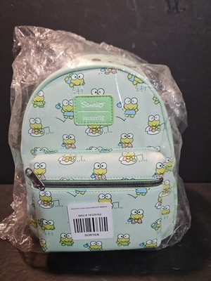 Loungefly Sanrio Keroppi Frog Gingham Check Mini Backpack  NWT