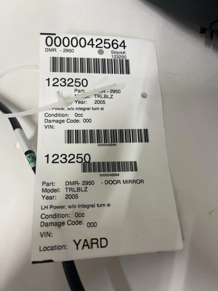 2002 2003 2004 2005-09 Chevrolet Trailblazer Door Mirror Left Power (opt Dk2) - Imagem 4 de 4