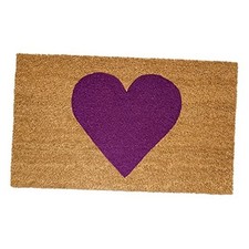 Madison Heart Doormat Purple, 24" x 36" 