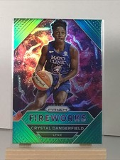 2021 WNBA Panini Prizm Crystal Dangerfield Fireworks Green #2 Minnesota Lynx