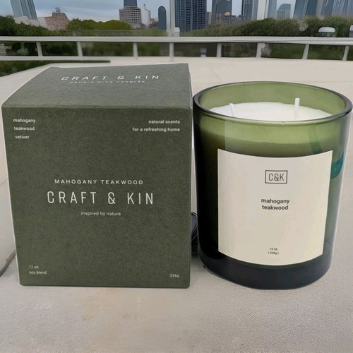 Craft & Kin Candle, Premium Scented Candles for Men & Women, Soy ...
