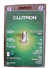 Lutron Toggler LED+ Dimmer TGCL-153PH-WH SP/3W White