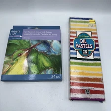 Oil Pastels Artist's Loft 24 & Loew Cornell #924 With Damaged Box 48 Total