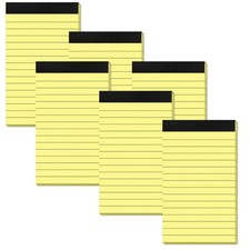 Small Note Pads 3x5 Yellow Pocket Writing Pads 6 Pack Lined Notepads Yellow S...