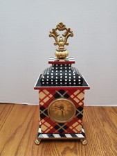 MACKENZIE - CHILD'S MARYLEBONE, WOODEN HAND PAINTED CARRIAGE HOUSE CLOCK - EUC