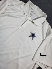 Dallas Cowboys NFL Football Nike Dri-Fit Golf Polo White Men's XL