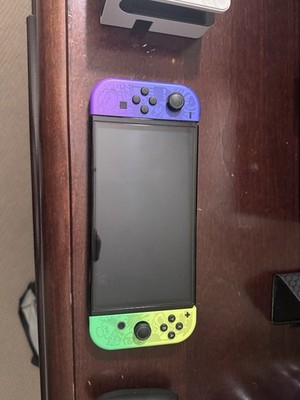 Nintendo Switch oled Splatoon Edition Console with Joy-Con, Case, Charger, Grip,