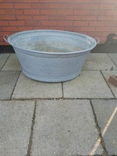 Alte Grosse Zinkwanne - Hochbeet, Bauernhof, PLANZGEFÄß, teich, Hundebadewanne