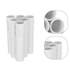 20Pcs Plastic Candle Tubes Decorative Candle Annular Tubes Light Supplies