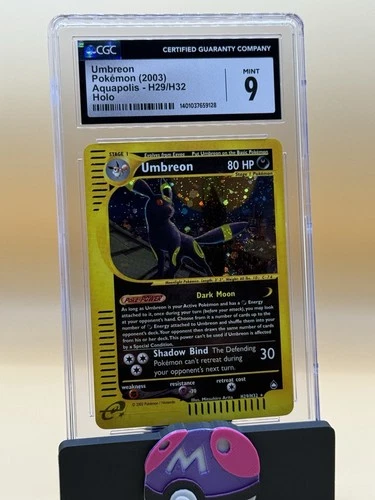 Umbreon Aquapolis Holo H29/H32 Perfect SWIRL CGC 9