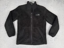 The North Face Jacket Boys 10-12 Black Sherpa Fleece Full Zip Outdoor Hiking