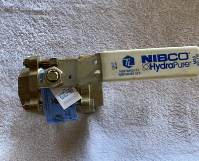 Nibco 1 1/2  T595Y-66-LF Threaded Ball Valve. 3 Piece Hydra Pure