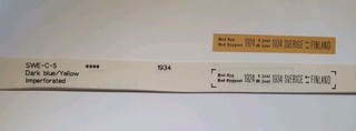 Airmail Labels Luftpost Zettel Vignetten SWE C 5 1934 aus Schweden
