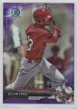 2017 Bowman Chrome Prospects Purple Refractor 122/250 Delvin Perez #BCP194 11pj