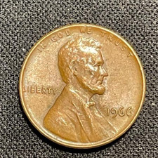 1966 Lincoln Cent DDR on  STATES OF AMERICA ,  ONE  and misaligned  IGWT  Errors