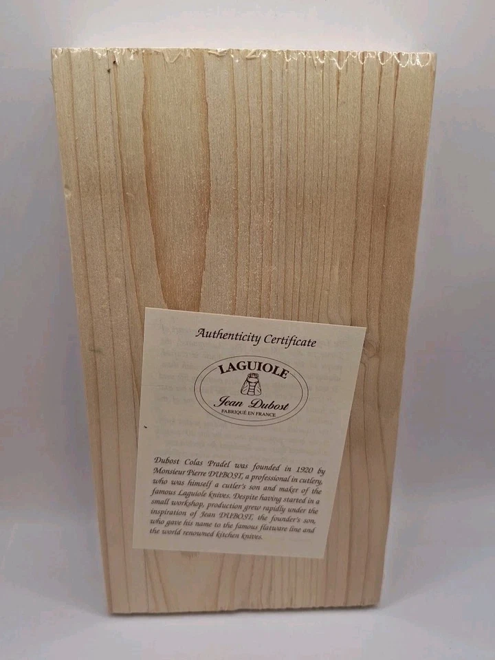 NAVAJA LAGUIOLE JEAN DUBOST VERDADERA, SACACORCHOS EN ESTUCHE DE PRESENTACIÓN DE MADERA Foto 2 de 4