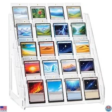 5 Tier Acrylic Trading Card Display Stand, 12" Display Shelf for Magnetic Card