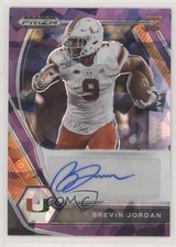 2021 Panini Prizm Draft Picks Purple Ice /99 Brevin Jordan #DPA-BRJ Auto 7i2