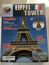 Eiffel Tower 3D Model Puzzle Build Kit Craft 66 pc World Architecture NEW Sealed
