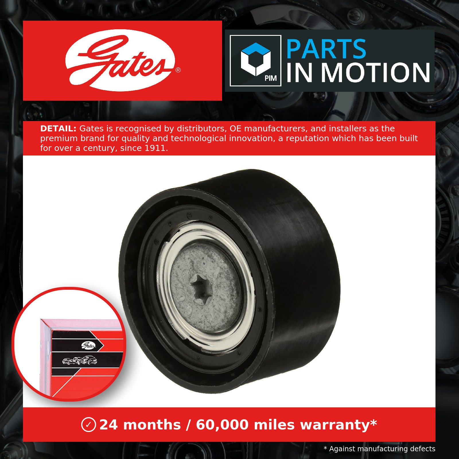 2x ✅Fits GATES T36486 T36486 DRIVEALIGN MV IDLER ⭐UK Seller⭐ - Image 3