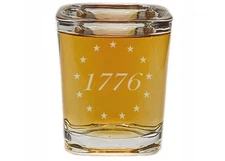 Rogue River Tactical Square Betsy Ross 1776 USA Flag Tattered Shot Glass Gift...