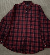 CHAPS PLAID MENS DRESS SHIRT XLT