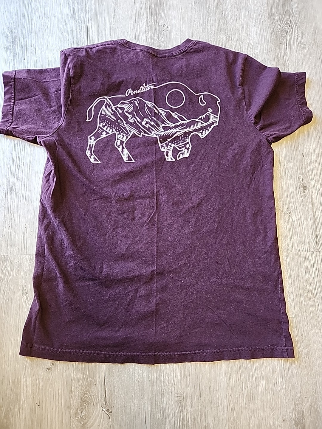 Pendleton Logo Buffalo Graphics Purple Cotton T-s… - image 6