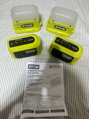 Ryobi 18V ONE+ 2 Compact Bluetooth and 2 Lights