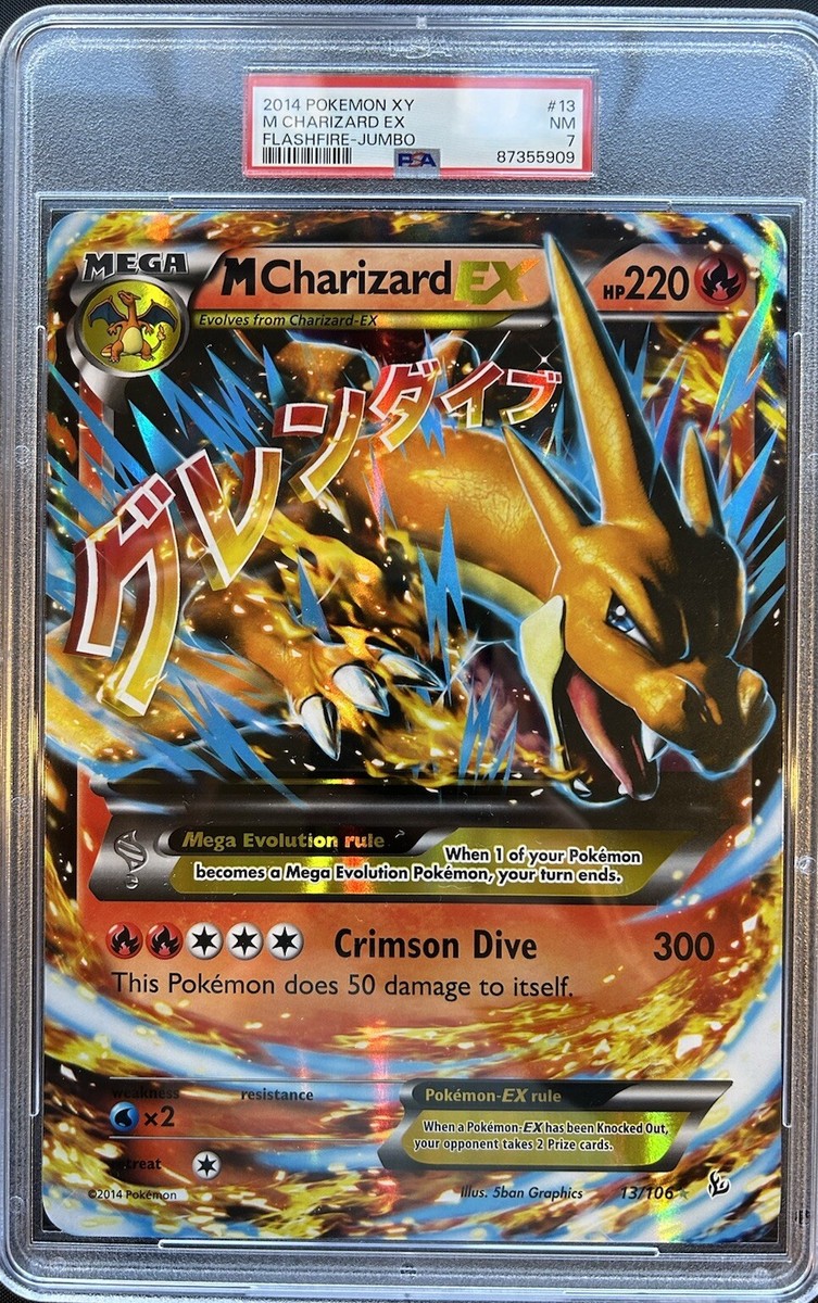 2014 Pokemon Flashfire Mega Charizard EX Jumbo #13 - PSA 7 | eBay