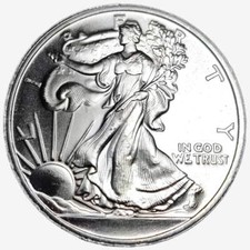 1 oz Silver WALKING LIBERTY Round (OZ Mint) 108.62 per troy oz