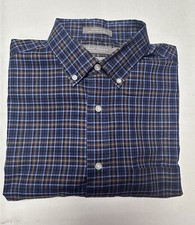 Daniel Cremieux Signature Men Shirt XL Button Long Sleeve Non Iron Blue 89