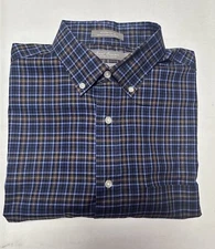 Daniel Cremieux Signature Men Shirt XL Button Long Sleeve Non Iron Blue $89