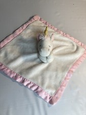 Carters Unicorn Lovey Pink Security Blanket Plush 14 X14