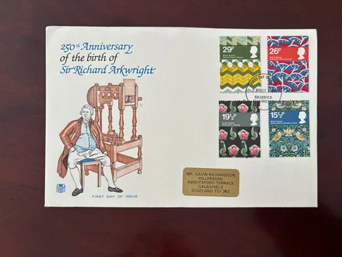 United Kingdom 1982 - British Textiles stamps FDC Galashiels