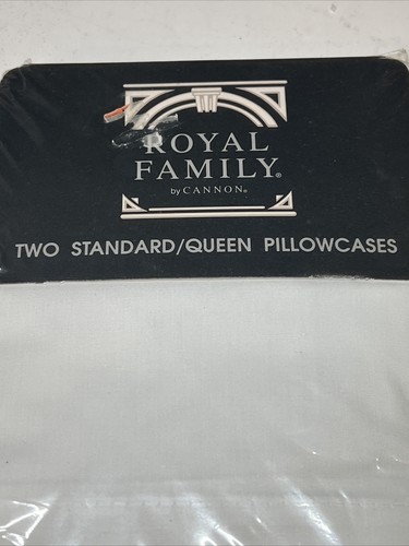 Fundas de almohada Cannon Royal Family Two Queen BLANCO 180 TC 50/50 algodón poliéster - Imagen 2 de 3