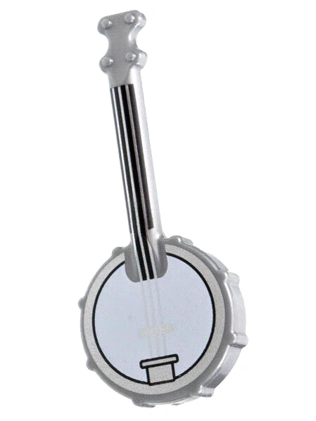 ☀️NEW Lego Flat Silver Banjo w/ Silver Strings Music Musican Band Instrument - Image 2 of 2