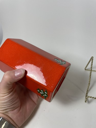 Waechtersbach Red Christmas Tree Votive Candle Holder Octagon West Germany 5.5 - Picture 4 of 6